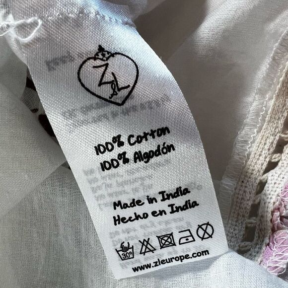 Z&L Floral Pom Pom Kimono Cotton Cover Up - Picture 6 of 8